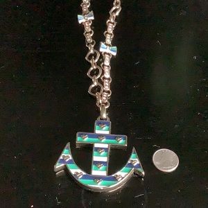 Betsey Johnson RARE Retired NWT 3” Anchor Pendant Necklace
